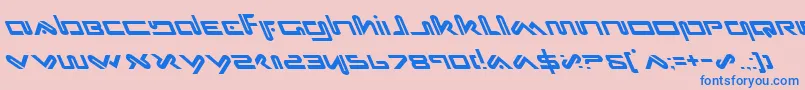 XephyrLeftalic Font – Blue Fonts on Pink Background