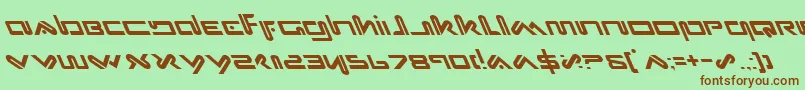 XephyrLeftalic Font – Brown Fonts on Green Background