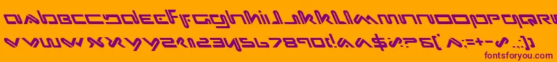 XephyrLeftalic Font – Purple Fonts on Orange Background