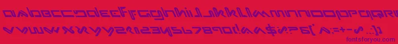 XephyrLeftalic Font – Purple Fonts on Red Background