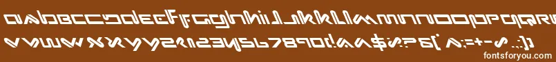 フォントXephyrLeftalic – 茶色の背景に白い文字