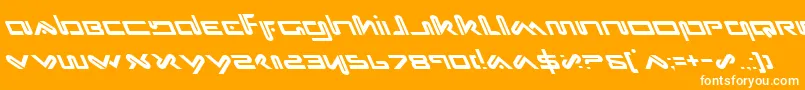 XephyrLeftalic Font – White Fonts on Orange Background