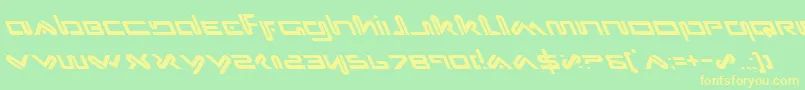 XephyrLeftalic Font – Yellow Fonts on Green Background