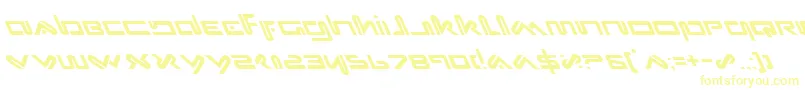 XephyrLeftalic-fontti – keltaiset fontit valkoisella taustalla