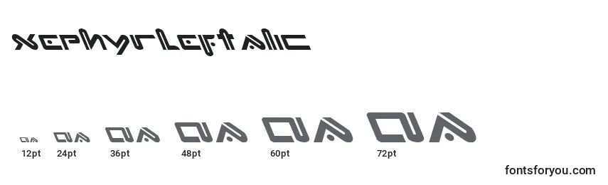 XephyrLeftalic Font Sizes