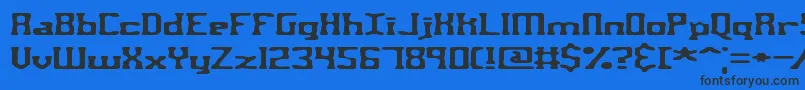 AspartameBrk-Schriftart – Schwarze Schriften auf blauem Hintergrund