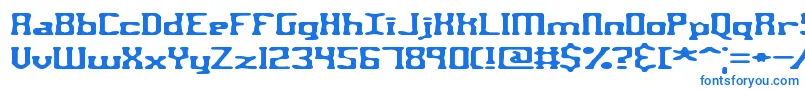 フォントAspartameBrk – 白い背景に青い文字