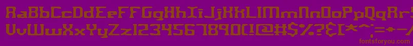 Шрифт AspartameBrk – коричневые шрифты на фиолетовом фоне