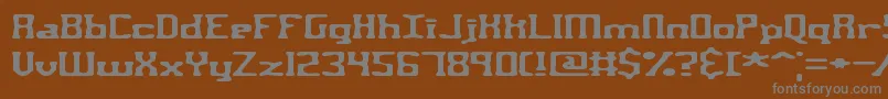 フォントAspartameBrk – 茶色の背景に灰色の文字