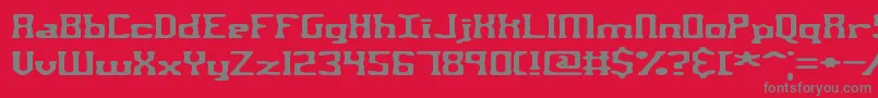 AspartameBrk Font – Gray Fonts on Red Background