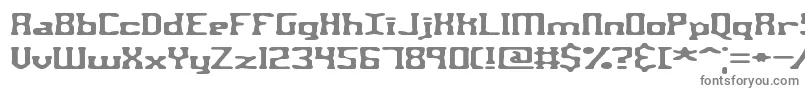 AspartameBrk-fontti – harmaat kirjasimet valkoisella taustalla