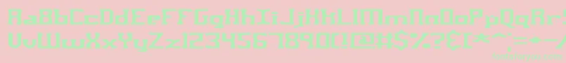 フォントAspartameBrk – ピンクの背景に緑の文字
