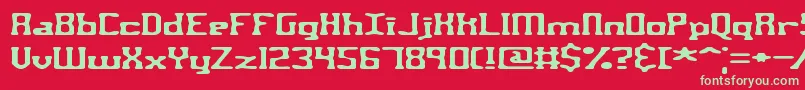 AspartameBrk Font – Green Fonts on Red Background