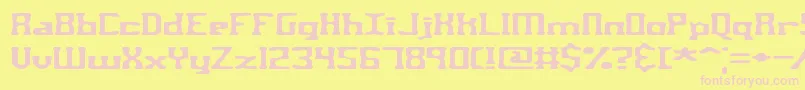 AspartameBrk Font – Pink Fonts on Yellow Background