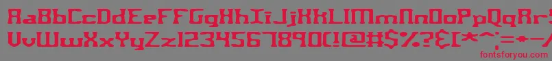 フォントAspartameBrk – 赤い文字の灰色の背景