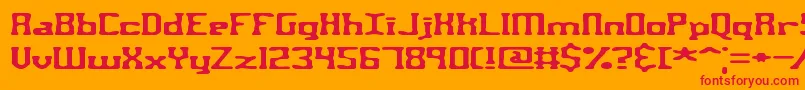 AspartameBrk Font – Red Fonts on Orange Background