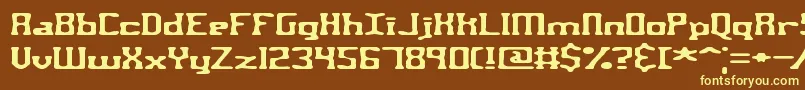 AspartameBrk Font – Yellow Fonts on Brown Background