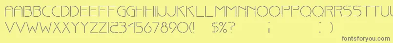 FineStencilDker Font – Gray Fonts on Yellow Background