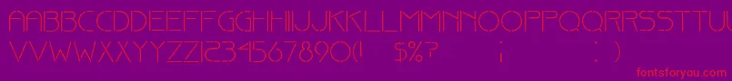 FineStencilDker Font – Red Fonts on Purple Background