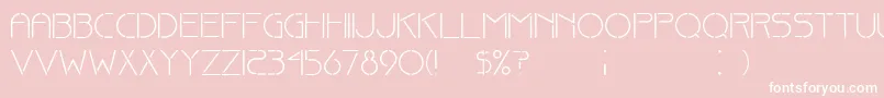 FineStencilDker Font – White Fonts on Pink Background
