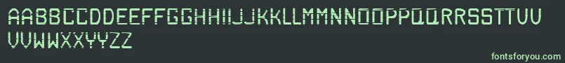 フォントLabour – 黒い背景に緑の文字