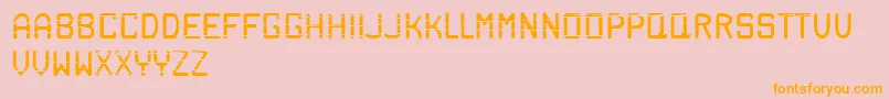 Labour Font – Orange Fonts on Pink Background