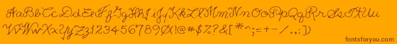 Saiba mais sobre a fonte Lehn233 Fonte Lehn233 – fontes marrons em um fundo laranja