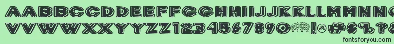 Dr.Creep Font – Black Fonts on Green Background