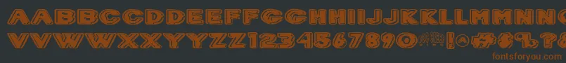 Dr.Creep Font – Brown Fonts on Black Background