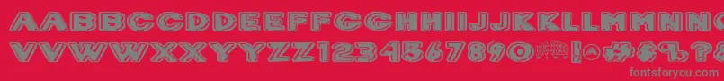 Dr.Creep Font – Gray Fonts on Red Background