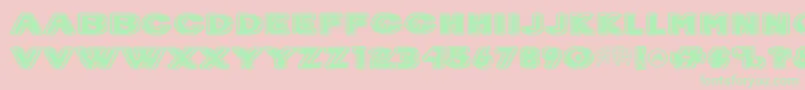 Fonte Dr.Creep – fontes verdes em um fundo rosa