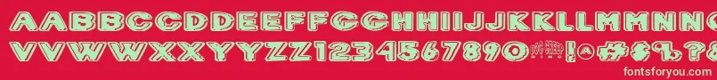 Dr.Creep Font – Green Fonts on Red Background