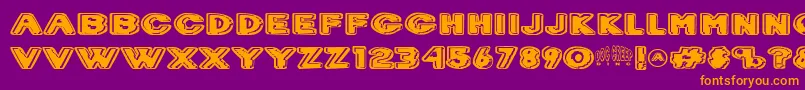 Dr.Creep Font – Orange Fonts on Purple Background