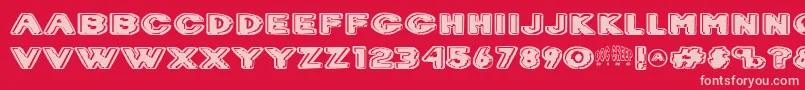 Dr.Creep Font – Pink Fonts on Red Background