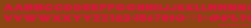 Dr.Creep Font – Red Fonts on Brown Background