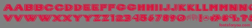Dr.Creep Font – Red Fonts on Gray Background
