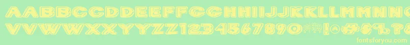 Dr.Creep Font – Yellow Fonts on Green Background