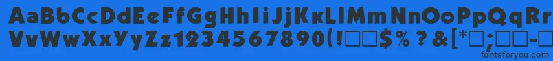 Kblb Font – Black Fonts on Blue Background