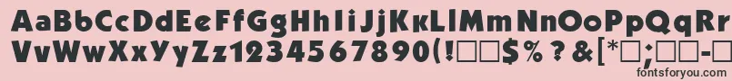 Kblb-fontti – mustat fontit vaaleanpunaisella taustalla