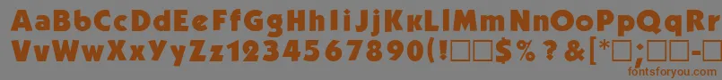 Kblb-fontti – ruskeat fontit harmaalla taustalla