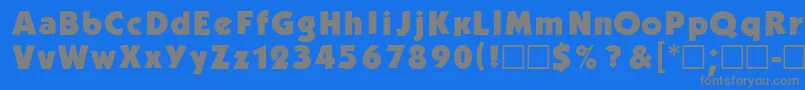 フォントKblb – 青い背景に灰色の文字