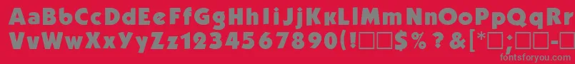 フォントKblb – 赤い背景に灰色の文字