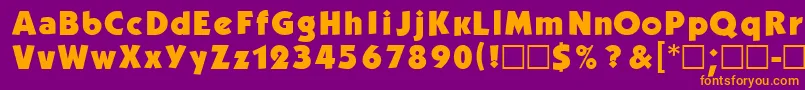 fuente Kblb – Fuentes Naranjas Sobre Fondo Morado