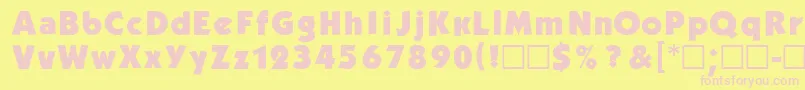 Kblb Font – Pink Fonts on Yellow Background