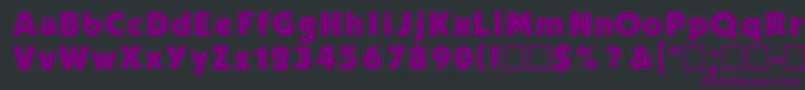 フォントKblb – 黒い背景に紫のフォント