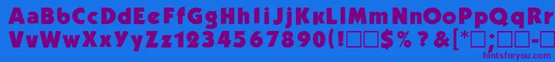 Kblb-Schriftart – Violette Schriften auf blauem Hintergrund