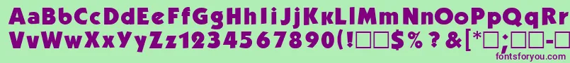 Kblb-fontti – violetit fontit vihreällä taustalla