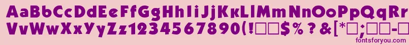Kblb Font – Purple Fonts on Pink Background