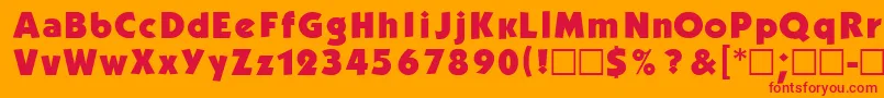 Kblb Font – Red Fonts on Orange Background