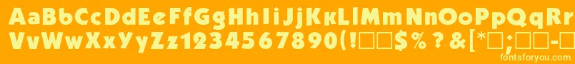 Czcionka Kblb – żółte czcionki na pomarańczowym tle